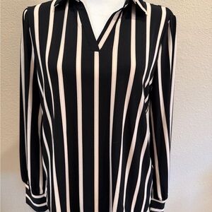 Adrianna Papell Striped Blouse Size M